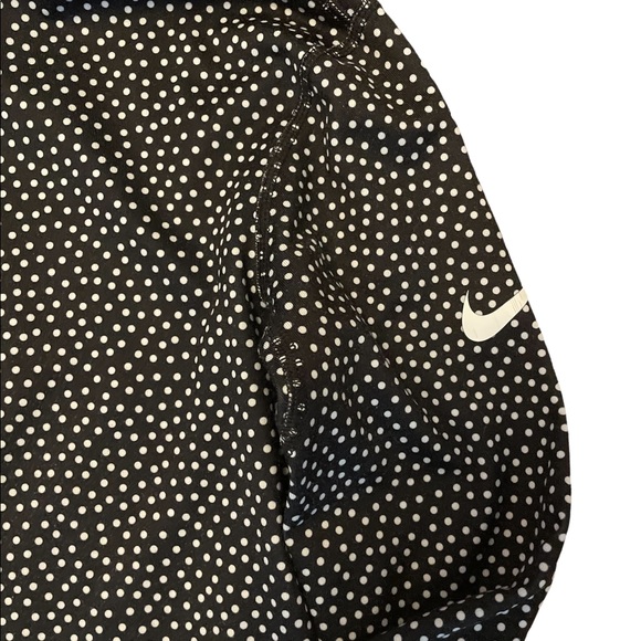 Nike Pro Half Zip Dry Fit Training Top. Black/White Dot Long Sleeved. Size S - Picture 2 of 9